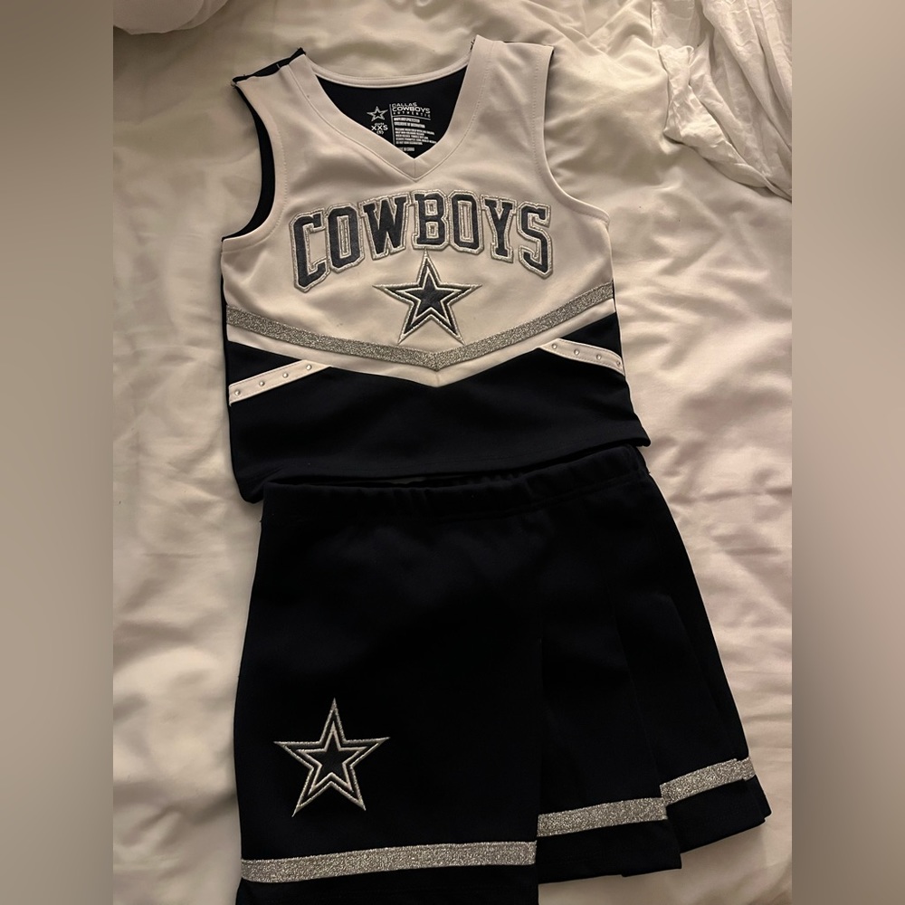 Toddler Dallas Cowboys cheer outfit